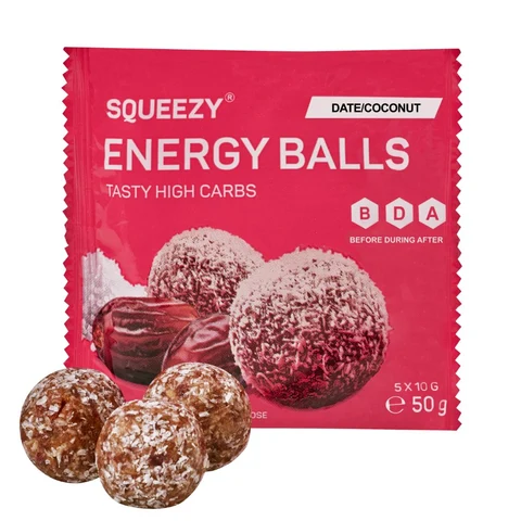 Squeezy Energy Balls Dadler/Kokosn&#248;tt, 5 x 10g