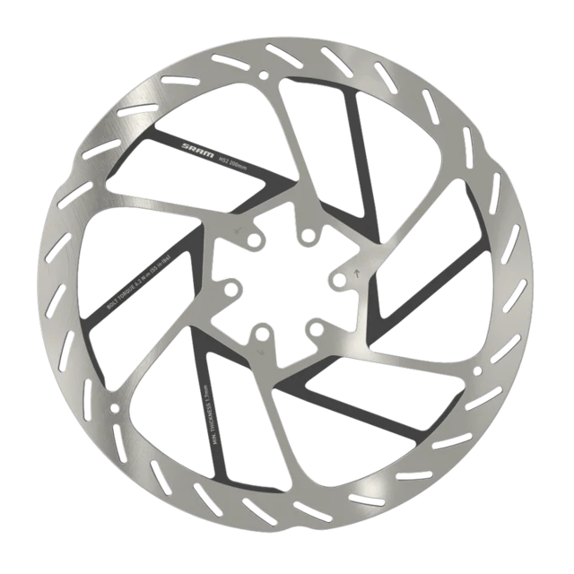 Sram HS2 200 mm Bromsskive Silver, 200 mm, 6-Bolt, Rundat kant 