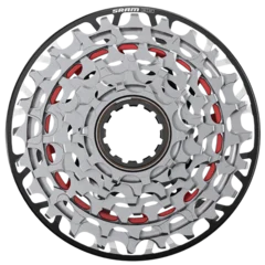 Sram XX DH T-Type XS-797 Kassett Sølv, 10-24T, 7-delt, XD Body