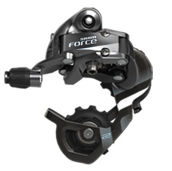 Sram Force22 11-Delt Bakgir Sort, Carbon, Short Cage 