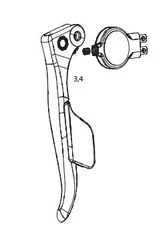 Sram Red eTap Bremsehendel Reservedel Sort, Hydraulisk, Venstre