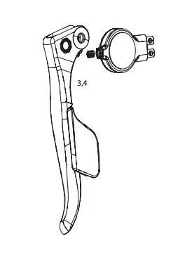 Sram Red eTap Bremsehendel Reservedel Sort, Hydraulisk, Venstre 