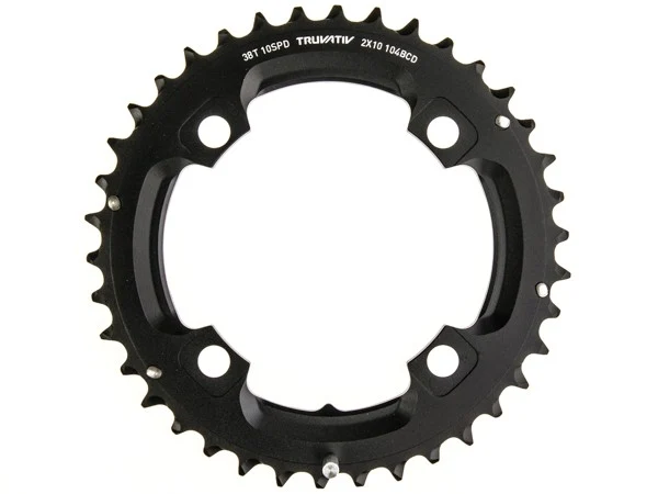 Sram MTB 104 BCD 36T GXP L-Pin Drev Sort, 104 BCD, 2 x 10-Delt 