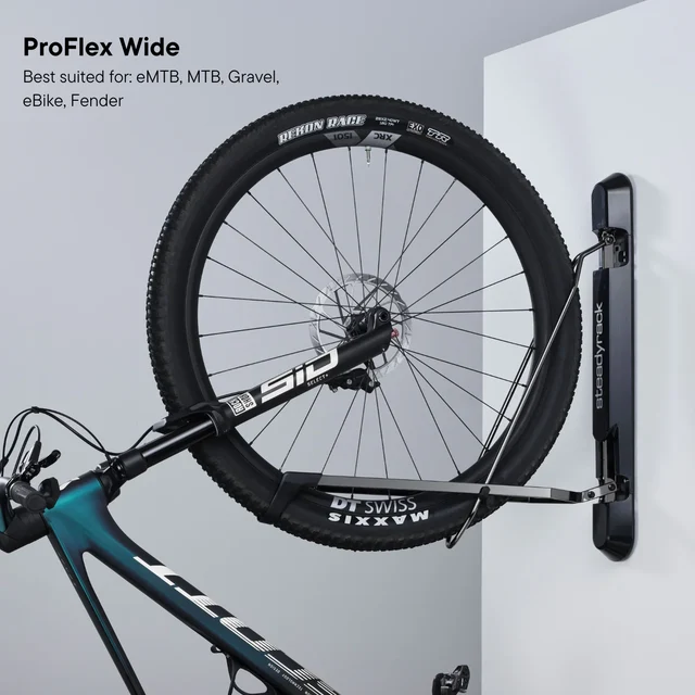 Steadyrack ProFlex Wide Sykkeloppheng Max 55 kg, Svingbar, eMTB/MTB/Gravel 