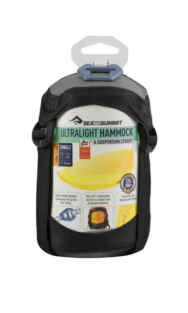 Sea To Summit Ultralight Hengekøye Grey, 2.6 x 1.2 m, 155g 