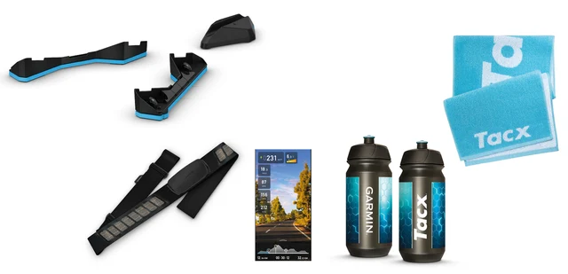 Tacx Neo 2T Promo Bundle Motion Plate, HRM, Handduk, Flaskor 