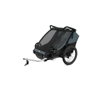 Thule Chariot Cab 2 Sykkel Barnevogn Gr&#229;, Romslig sykkelvogn