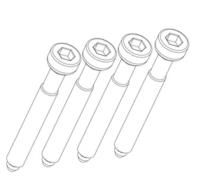 Thule Barnstolsskruvar M6 x 44 Passar flera modeller
