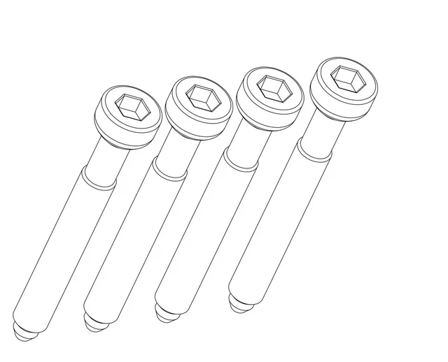 Thule Barnstolsskruvar M6 x 44 Passar flera modeller 