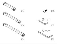 Thule Tour Rack Strut Kit Reservedel til Tour Rack