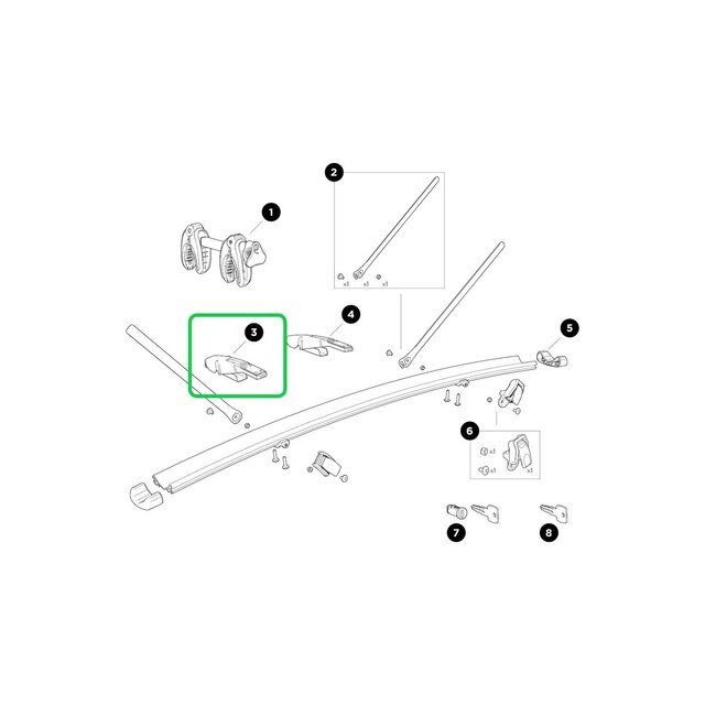 Thule Console Bike Adapter Reservedel 