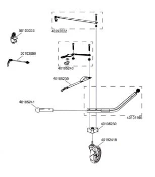 Thule Hitch Strap Replacement Kit Chariot Coaster XT 
