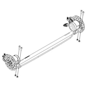 Thule Chariot Axle Assembly Thule Chariot Sport, Double