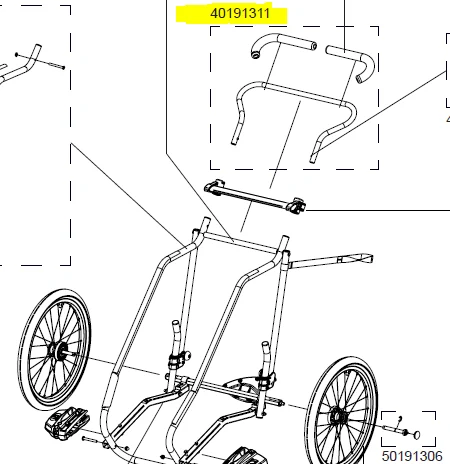 Thule Styre Assembly Till Chariot Cougar 1 och Cheetah 1 
