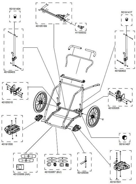 Thule Chariot Plastic Axle Adapter For Cheetah/Cougar/Corsair/Chinook 