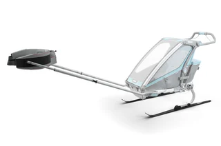 Thule Chariot l&#229;ngrenn Skisett Fra cykelvogn til pulk!