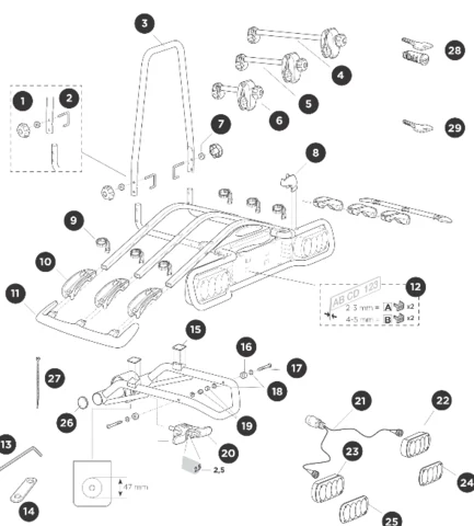 Thule Wheel protection 533, 539 Reservedel f&#246;r Thule Euroride