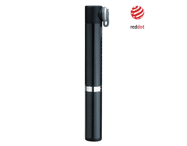 Topeak Micro Rocket Kolfiber Minipump Svart, 11 Bar / 160 Psi, 16 cm, 55g 