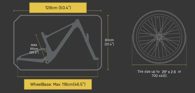 Topeak PakGo EX+ Sykkelkoffert Passer sykler med int. styre og stem 