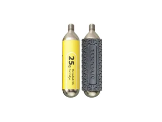 Topeak 2 stk 25g Co2 Patroner Gjenget, m/Silikon Sleeve