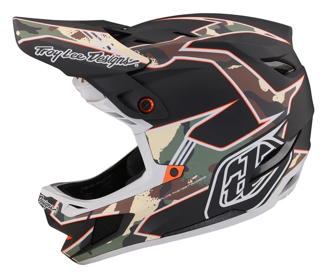 Troy Lee Designs D4 Comp MIPS Hjelm White Blue, Str. XL 