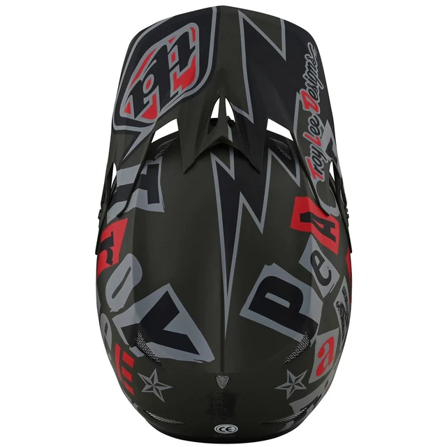 Troy Lee Designs D3 Fiberlite Hjelm Grønn, Str. M 