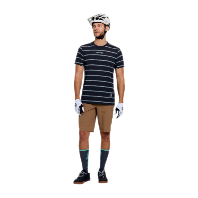 Troy Lee Designs Skyline SS Sykkeltrøye Checked Out Carbon, Str. L 