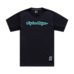 Troy Lee Designs Skyline SS Sykkeltrøye Signature Black/Real Teal, Str. L