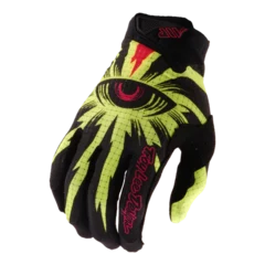 Troy Lee Designs Youth Air Hansker Cyclops Black/Flo Yellow, Str. XS