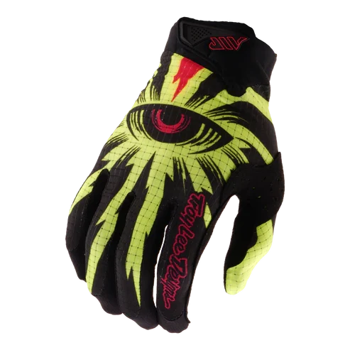 Troy Lee Designs Youth Air Hansker Cyclops Black/Flo Yellow, Str. XS 
