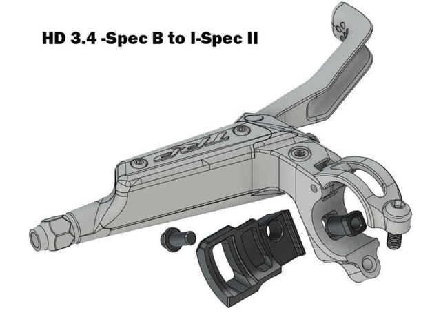 TRP I-Spec Adapter Kit Hendel Høyre, Quadiem, Slate, Zurich 