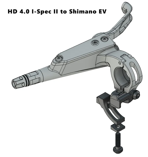 TRP I-Spec EV HD4.0 Adapter Høyre Sort, Alu 