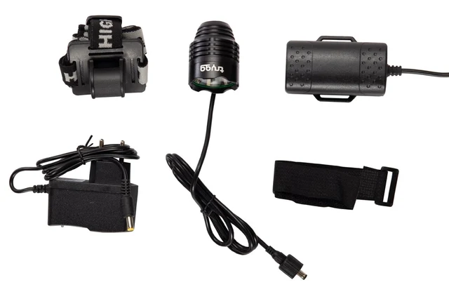 Trygg Polaris 900L Sykkel- og Hodelykt 900 lumen, Inkl. hodebånd 