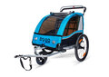 Trygg Lillebjørn Sykkelvogn m/demping Blå/sort, For 2 barn, 17.2 kg