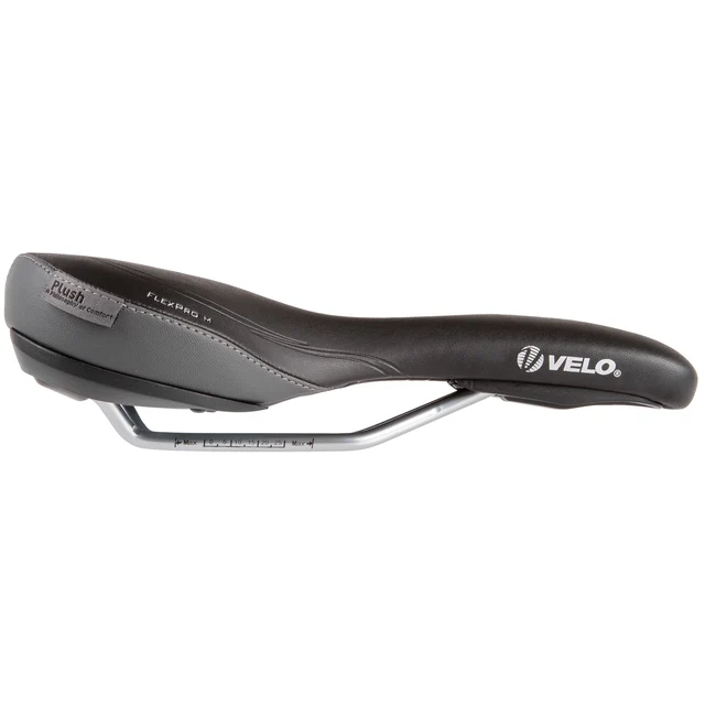 Velo Flex PRO Racing Sete Sort, 160 x 267mm, stål rails, 363 g 