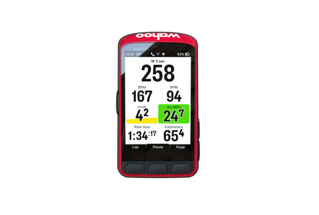 Wahoo Elemnt ACE GPS Sykkelcomputer Aero Awareness, Segments Climb, BT/ANT+ 