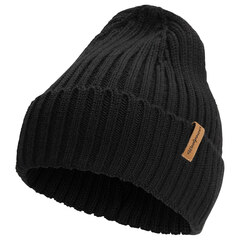 Woolpower Beanie Rib Lue Black, Str. Onesize