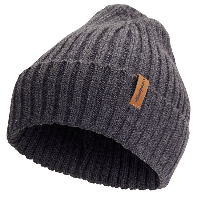 Woolpower Beanie Rib Lue Grey, Str. Onesize 