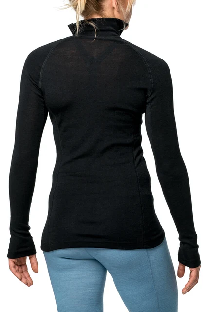 Woolpower ZIP Turtleneck Lite Undertrøye Sort, Str. L 