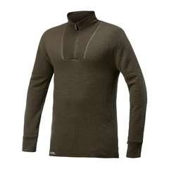 Woolpower ZIP Turtleneck 200 Undertr&#248;ye Pine Green, Str. L