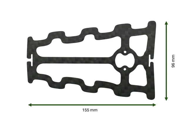 Y-MOUNT Base-Plate Carbon For seteveske race-line 10L og 13L 