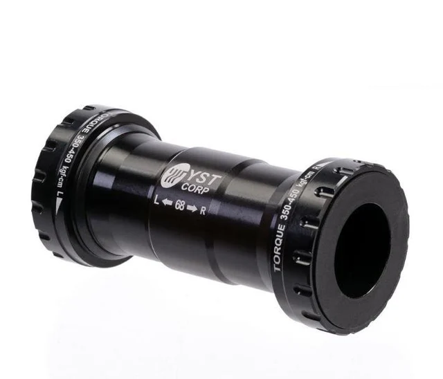 YST BB-2010 Reparasjons Kranklager Ø24 Sort, alu, BB set for 68/73mm 
