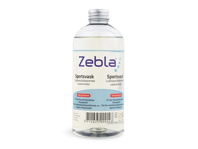 Zebla Sports Wash Vaskemiddel 500 ml, Nøytralisernde, u/ parfyme 