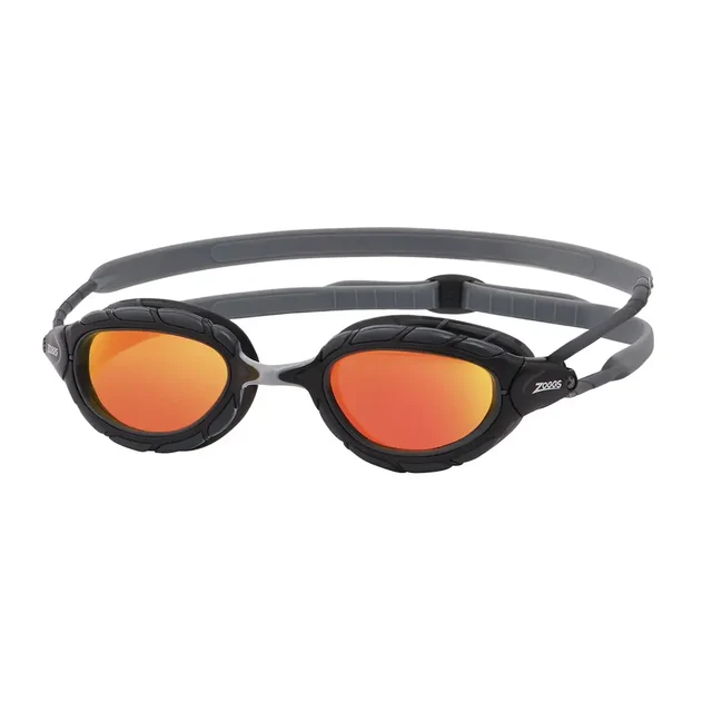 Zoggs Predator Titanium. Svømmebrille Oransje Speil, Regular 