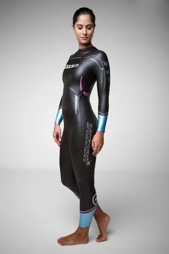 Zone3 Vision Dame Våtdrakt B-vare Sort/Blå, Str. ST 