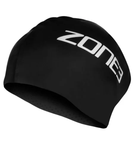Zone3 Long Hair Swim Cap Badehette Sort, For langt h&#229;r, Str. OS