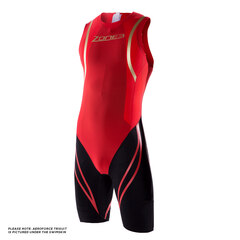 Zone3 Swim Skin Tri Suit Rød, Str. S